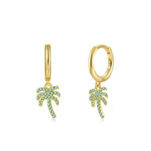 pendientes-palmera-turquesa-plata-dorada-joyeria-acebo