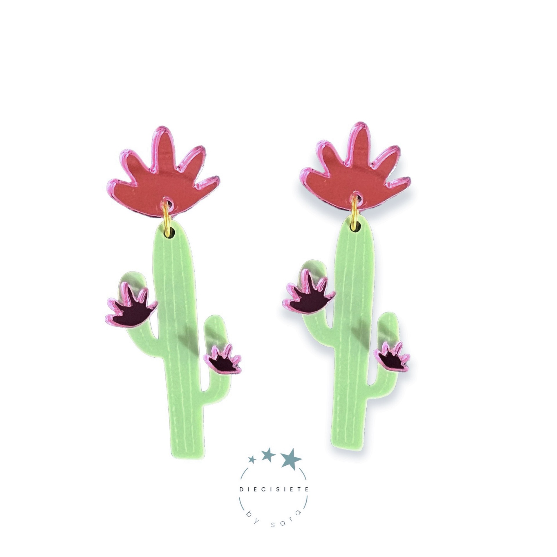pendientes-cactus-flores-rosa-verde-diecisiete-by-sara-joyeria-acebo